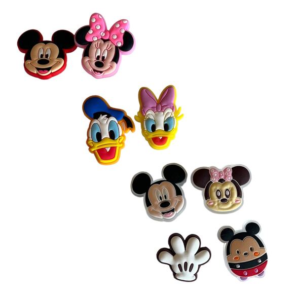 Mickey Mouse SHOE CHARMS 8pc for Croc Clogs Zip Bags Donald Duck Minnie Mouse - Picture 6 of 6